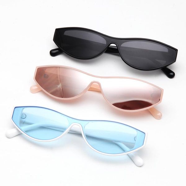 

sunglasses small cat eye women vintage one piece gradient eyewear men white blue glasses pink shades trends 2021 cool, White;black