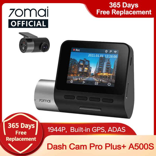 

dash 1944p speed and gps car dvr night vision wifi front & rear cam 70mai pro plus a500s