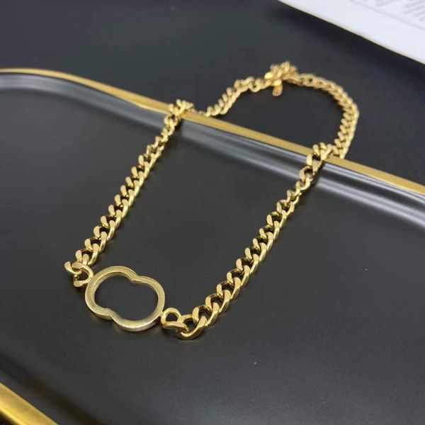 

2022 titanium steel c necklace clavicle chain, Silver