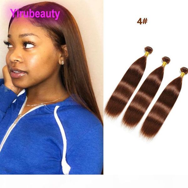 

peruvian human hair 4# color silky straight 3 bundles double wefts virgin hair extensions 3 pieces lot 4# yirubeauty, Black