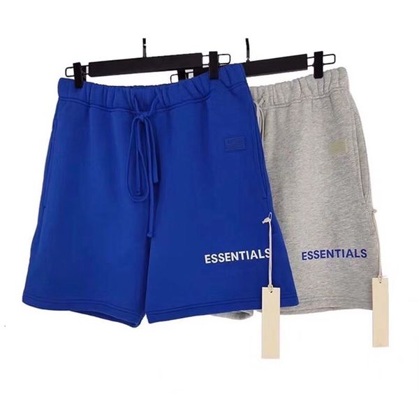 

2021 new 1:1 version tmc cotton fog men wome streetwear gray blue essentials shorts mbue, White;black