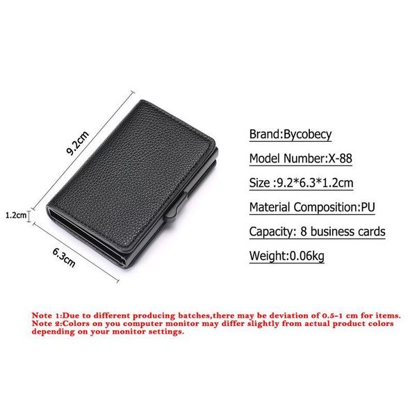 

bycobecy soft leather wallet rfid blocking id card holder 2019 new multifunctional money bag 3 colors c qylfzd