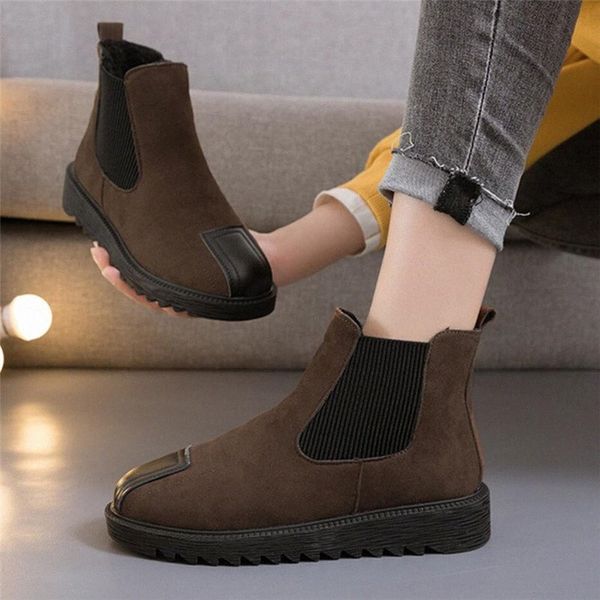 

cootelili women ankle boots womens plush flat fashion platform warm women winter boots female shoes slip on shoes shoe shops sho y2oe#, Black