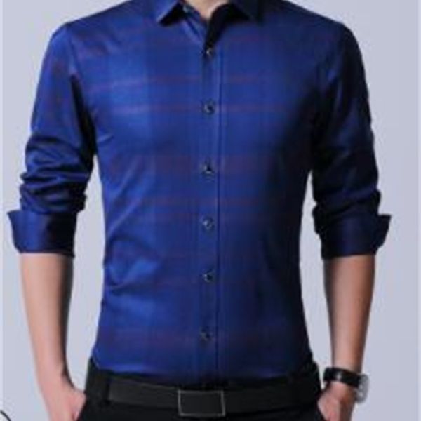

new shirt for middle-aged men with long sleeves and lapels dy-402 jm7y, White