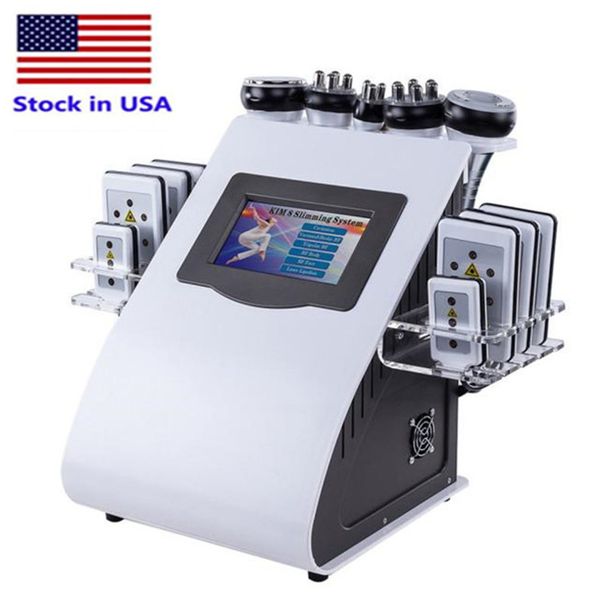 

6 in 1 slimming 40k ultrasonic treatment vacuum radio frequency laser machine for beauty equipment stock usa