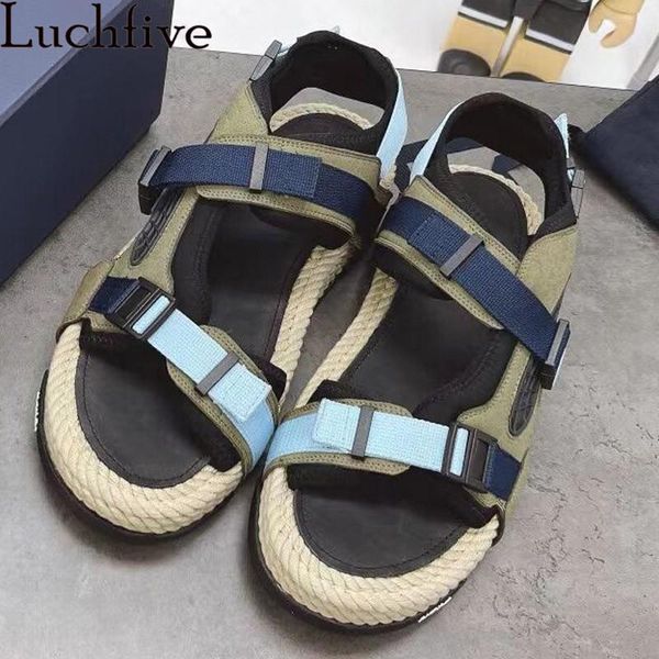 

sandals summer thick bottom casual beach women round toe rome flat buckle designer brand shoes mujer, Black