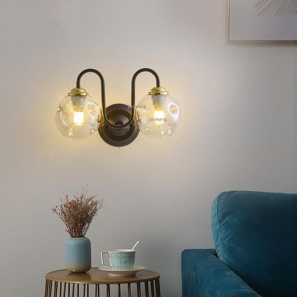 

modern decor led glass lighting light fixtures bedroom sconces wall lamp minimalist home decor wall light kitchen accessories