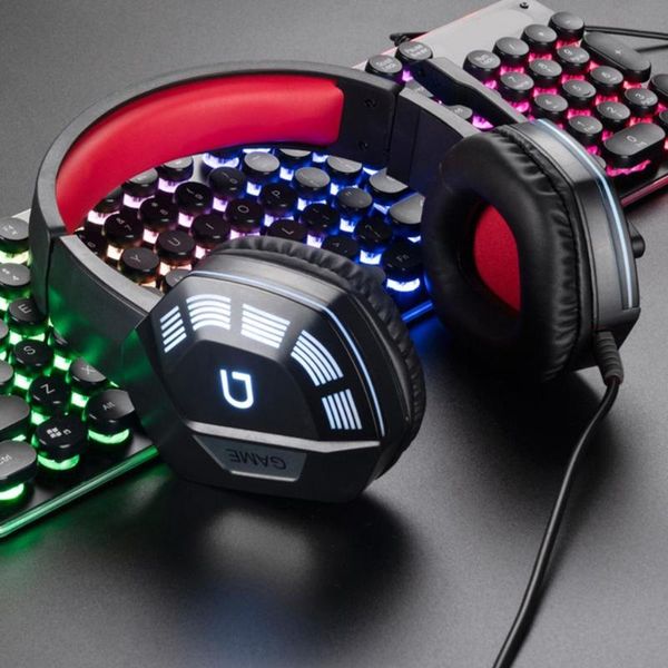 

rgb light gaming headset stereo surround headphone 3.5mm wired mic for ps4 lapfor xbox one microphone breathing pc