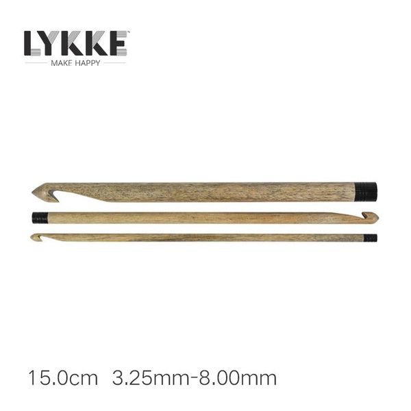 

sewing notions & tools 1 piece lykke 15 cm 6inch single pointed crochet hook needle knitting needles, Black