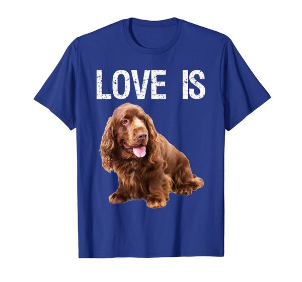 

love is cute field spaniel dog mom dad shirt gifts, White;black