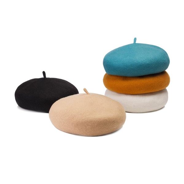 

berets king wheat winter 2021 wool three-dimensional retro large size women beret artist hat casual fashion warm men mushroom cap, Blue;gray