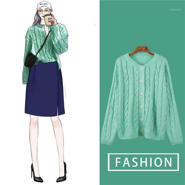 

twisted flowers hollow out wool knitting unlined upper garment woman long sleeve joker sweater cardigan loose coat woman1, Black