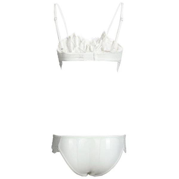 

bras sets the ladies are eyelash lace lingerie three point bikini set, Red;black