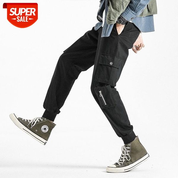 

hip hop streetwear sport 2020 spring autumn harem rock cargo men's grey black pants fashions joggers casual skateboard trousers #sn6s