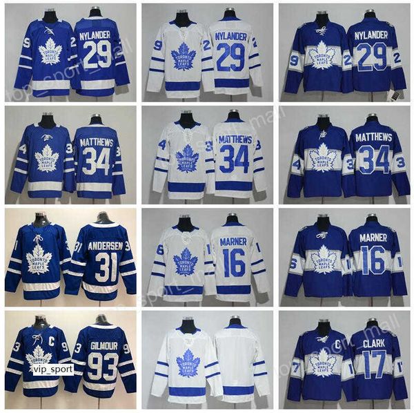 

centennial classic 100th hockey blue toronto maple leafs jerseys 34 auston matthews 29 william nylander frederik andersen doug gilmour, Black
