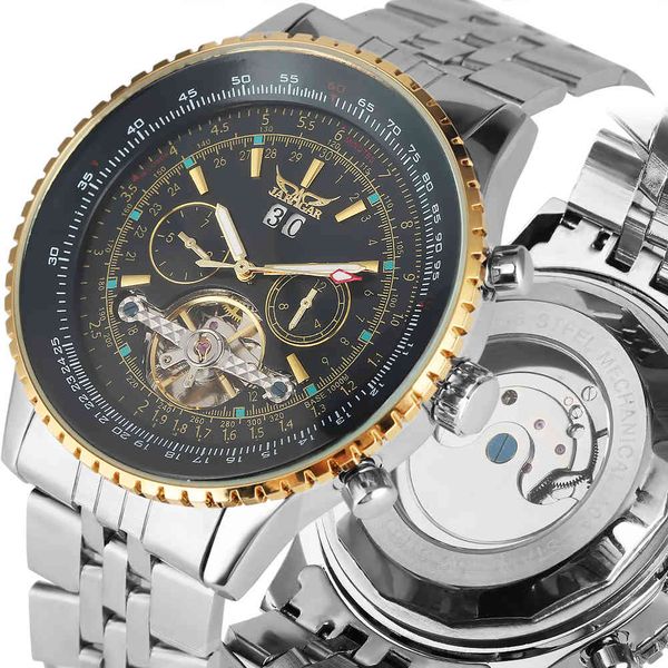 

rvs skeleton mechanical watch beautiful automatic self-winding men business clock fire luxury gifts, Slivery;brown