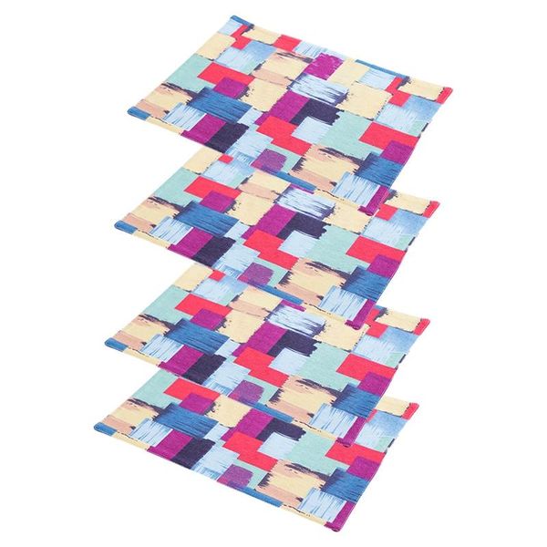 

4 pcs abstract pattern placemat coasters cup dish gl table mat insulation pad kitchen accessories decoration