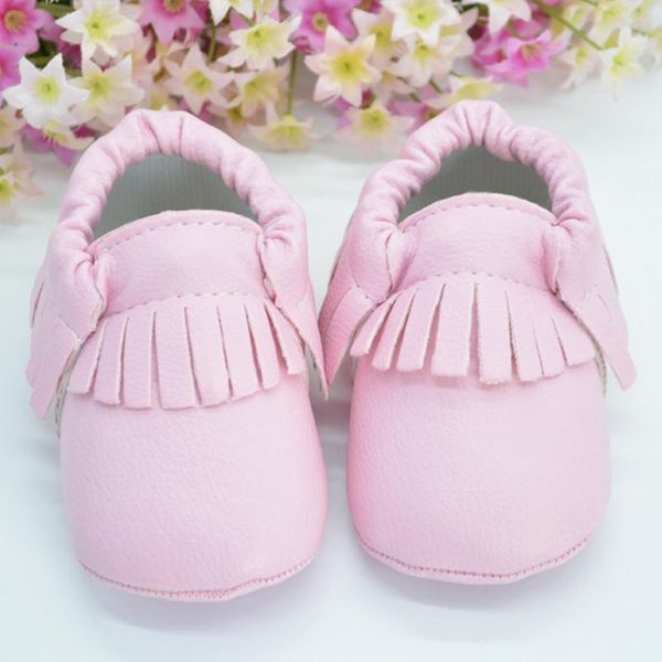 

first walkers soft moccs shoes fringe soled non-slip footwear crib shoemoccasins pu suede leather born baby boy girl