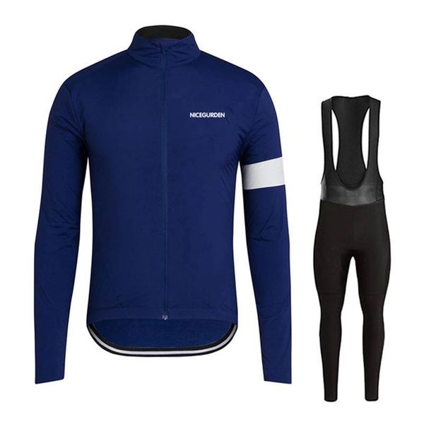 

racing sets 2021mountain bike cycling clothes sports men's long-sleeved slim suit spring and autumn equipment trousers customization, Black;blue