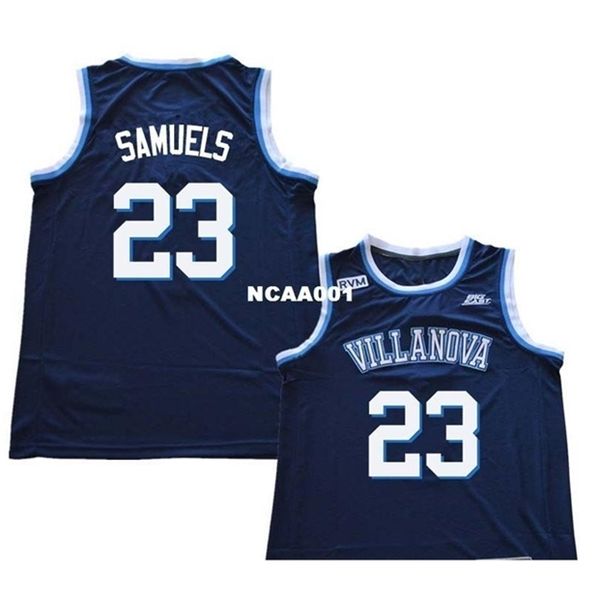 

vintage 21ss villanova wildcats jermaine samuels #23 basketball full embroidery size s-4xl or custom any name or number jersey, Black