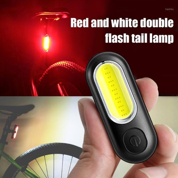 

bike lights cob led bicycle lamp usb rechargeable 5 modes red white mtb road taillight safety helmet warning light cycling equipment1