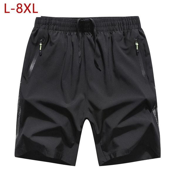 

plus size -8xl male quick dry thin shorts summer big size 2021 men casual bermuda fitness baggy short beach trousers for mens, White;black