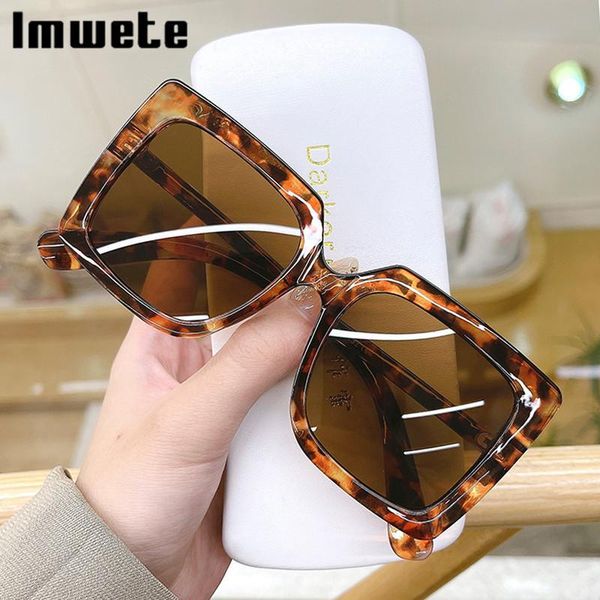 

sunglasses imwrite vintage square women's men's oversized black sun glasses 2021 designer goggles shades uv400, White;black