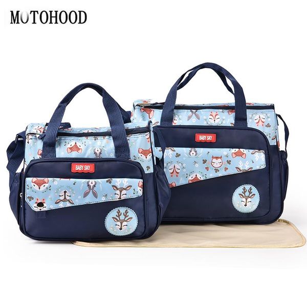

diaper bags motohood bag 3pcs set nappy tote large capacity for baby mom dad travel with changing pad