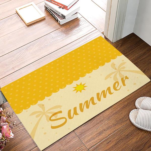 

carpets family doormats summer illustration wave point for kitchen bathroom non-slip mats living room decoration welcome art carpet