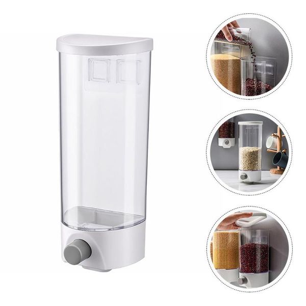 

storage bottles & jars 1 pc wall mounted jar transparent coarse cereal container