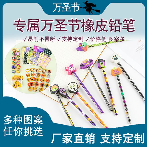 

pencil profsional easter ghost ftival halloween gift hb wooden pole, Black;red