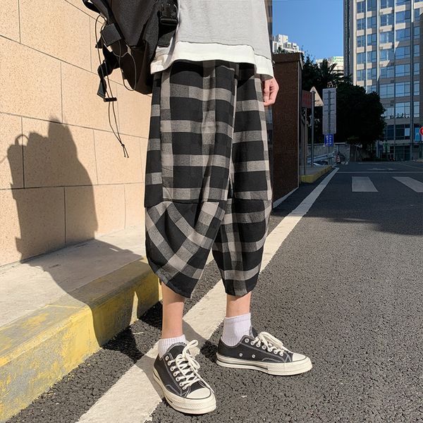 

new dropshipping men harajuku harem 2021 mens summer cotton linen joggers pants male vintage chinese style sweatpants fashions s3fb o7i0, Black
