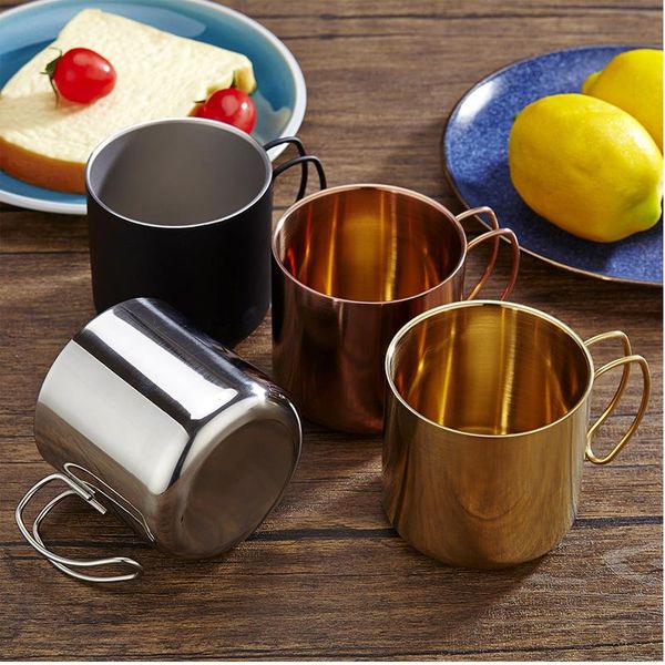 

mugs silver/rose gold/gold/black stainless steel coffee mug accessories all for drinking breakfast cups bar