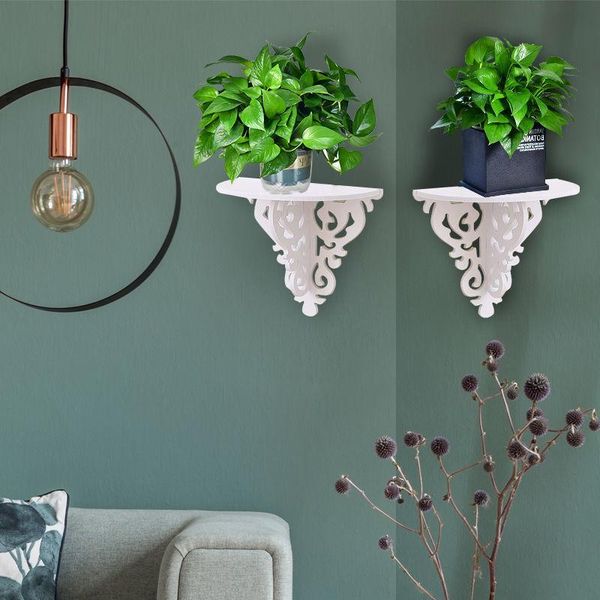

flower pot stand book white filigree style wall shelf european retro simple candle home decoration holder bedroom organizer 2021
