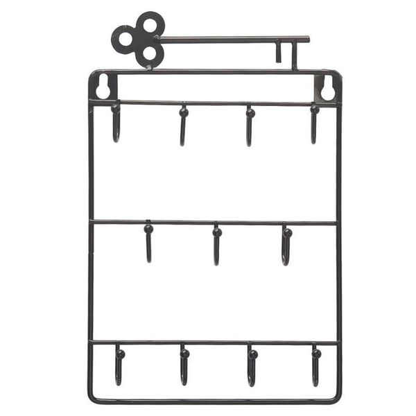 

hooks & rails wall mounted iron key holder 11 organizer for car keys coat hat hanging rack sweet home decorative with screws anchors