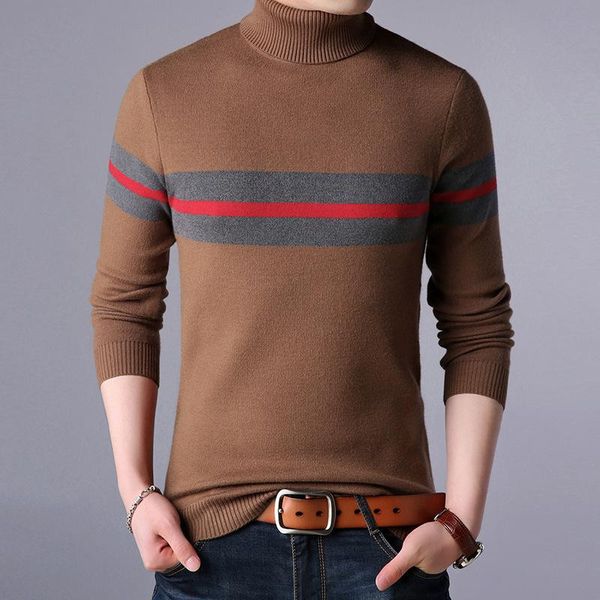 

men's sweaters men clothes 2021 winter bottoming mens turtleneck trend youth personality slim knitted sweater plus size, White;black