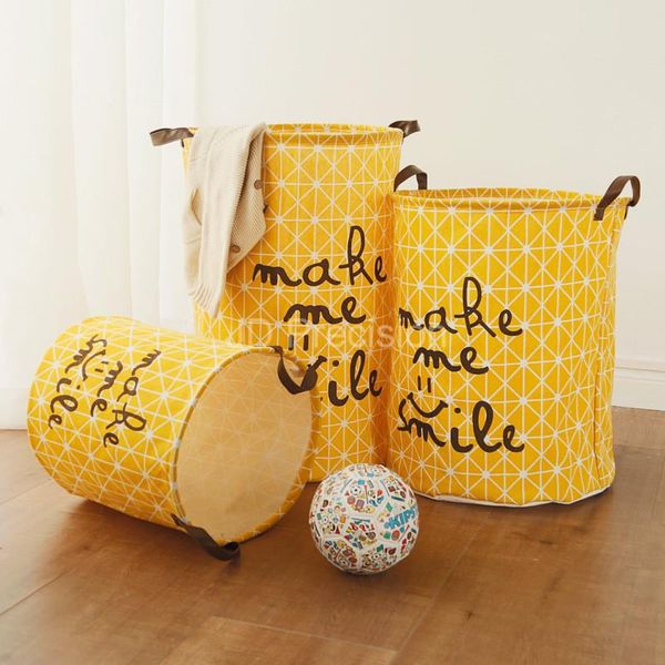 

storage baskets large cotton basket linen waterproof laundry kids toy clothes organizer home sundries