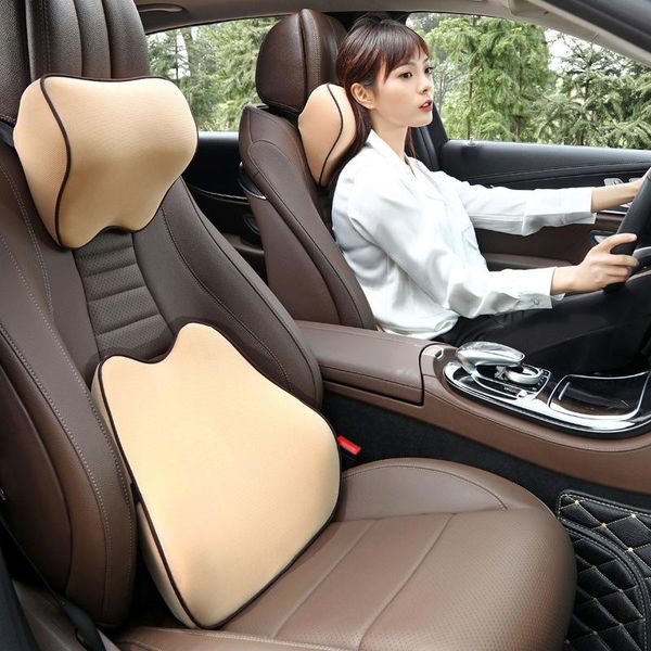

seat cushions car headrest pillow auto memory foam neck head support lumbar for office chair cushion