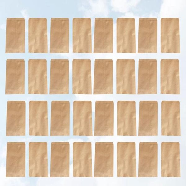 

gift wrap 100pcs kraft paper bag storage portable packaging pouch garden tool (9x13cm, sewing, 100pcs/pack)