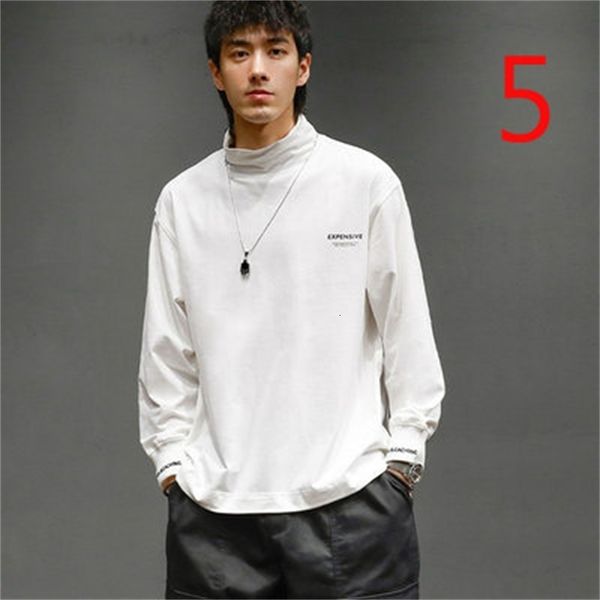 

New 2021 Autumn Cotton Long-sleeved T-shirt Large Size Middle-aged Men's Clothing Plus Fertilizer to Increase LU18, White;black