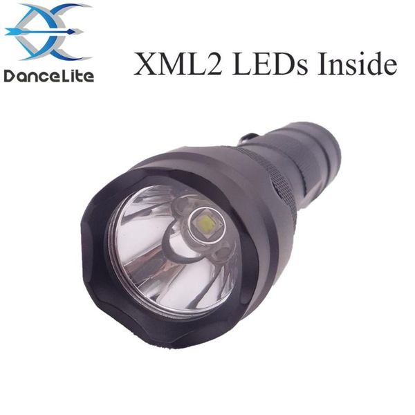 

flashlights torches dancelite 502b classical black aluminum xm-l2 xml2 3000k/4000k/5000k/6500k pocket torch