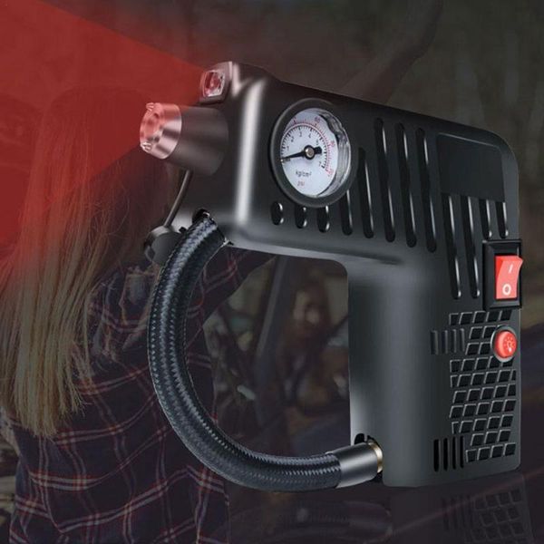 

inflatable pump multifunctional 12v portable air inflator compressor bike tire electric car for motorcycle safety auto cord u6z0