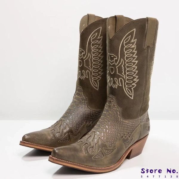 

boots fashion men pu leather slip on arrivals western cowboy biker male casual zapatos de hombre lp382, Black