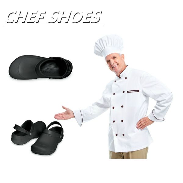 

2021 new eva chef non-slip waterproof oil-proof l kitchen working men clogs garden safety shoes black aarb