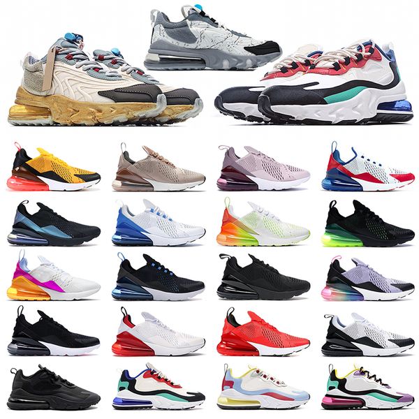 

270 men women outdoor casual shoes rainbow university blue triple black core white usa coral stardust barely rose 270s mens womens sports tr