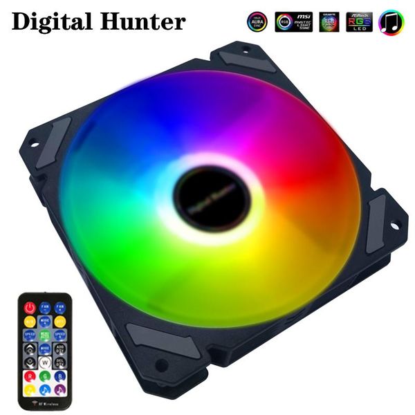 

pccomputer cooler argb case fan aura sync 120mm cooling fan rgb adjustable speed adjust led 12cm high light