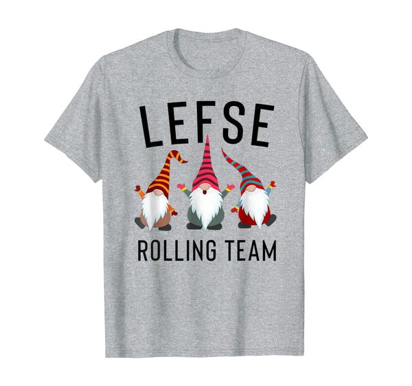 

lefse making rolling team gnome xmas gift t-shirt, White;black