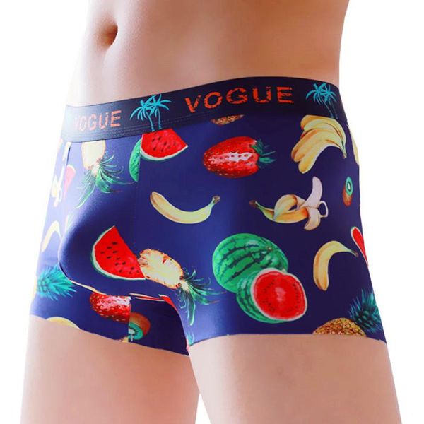 

underpants boxer shorts man ice silk men underwear boxers cartoon men's comfortable fancy funny panties for gay, Black;white