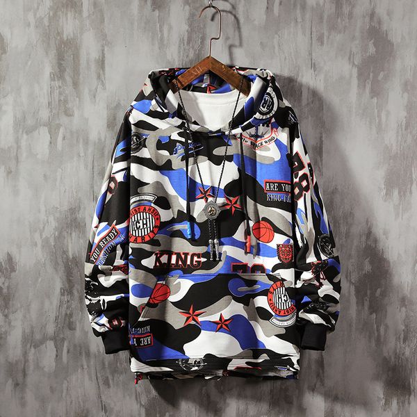 

2021 new graffiti hoodie men sweatshirt mens hip hop pullover streetwear casual fashion clothes hipster autumn 661j, Black