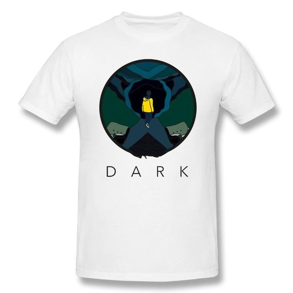 

men's t-shirts men black mirror funny dark_texto pure cotton tees harajuku tshirt, White;black